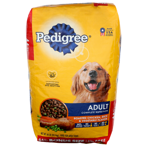 Pedigree Roasted Chicken, Rice & Vegetable Flavor Adult Complete Nutrition - 44 Pound