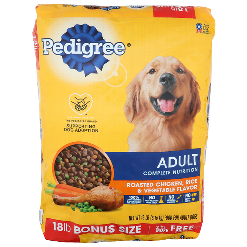 Pedigree Roasted Chicken, Rice & Vegetable Adult Complete Nutrition - 18 Pound