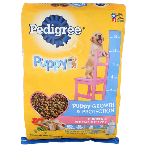 Pedigree Chicken & Vegetable Flavor 6 Wks. To 18 Mos. Food For Puppies - 14 Pound