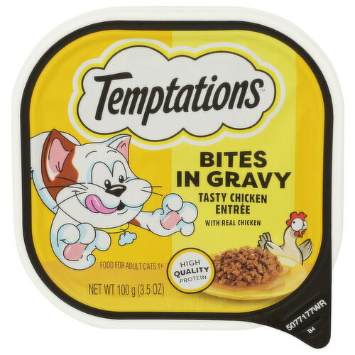 Temptations Chicken Wet Cat Food Bites In Gravy - 100 Gram