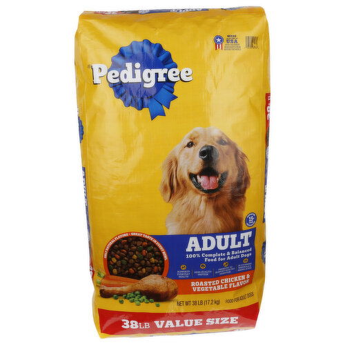 Pedigree Grilled Steak & Vegetable Complete Nutrition Adult Dry Dog Food - 38 Pound Image 1 of 4