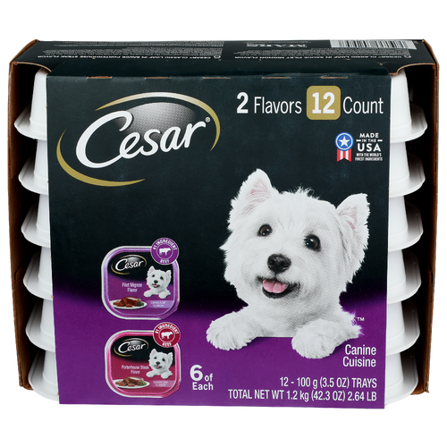 Cesar Filet Mignon Flavor Porterhouse Steak Classic Loaf In Sauce - 0.292 Ounce - 12 Count
