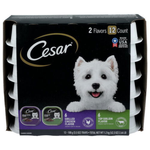 Cesar Canine Cuisine Grilled Chicken Flavortop Sirloin Flavor - 0.1 Kilogram - 12 Count