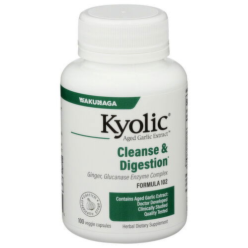 Kyolic Cleanse & Digestion, Formula 102 Enzymes Vegetarian - 100 Count