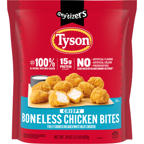 Tyson Anytizers Frozen Crispy Boneless Chicken Bites - 24 Ounce