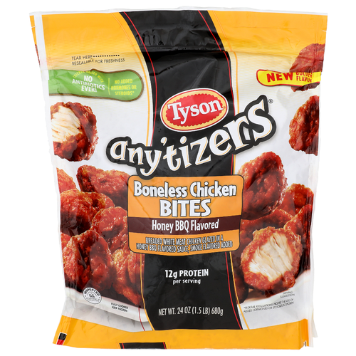 Tyson Honey BBQ Flavored Any'tizers Boneless Chicken Bites - 24 Ounce
