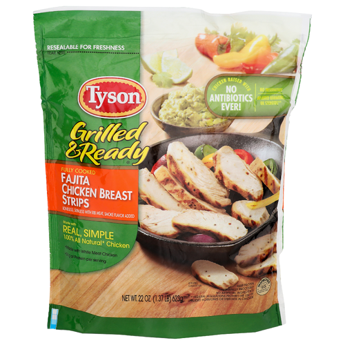 Tyson Grilled & Ready Fajita Chicken Breast Strips - 22 Ounce