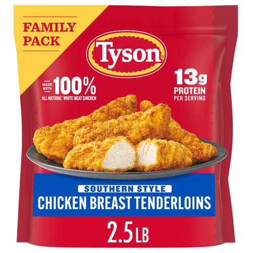 Tyson Frozen Southern Style Chicken Breast Tenderloins Family Pack - 2.5 Pound Image 1 of 4