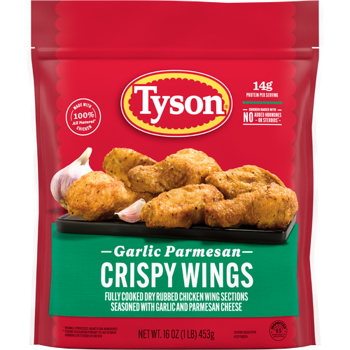 TYSON Frozen Garlic Parmesan Crispy Wings - 16 Ounce