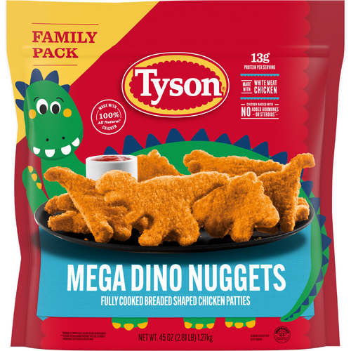 Tyson Frozen Mega Dino Nuggets Family Pack - 45 Ounce
