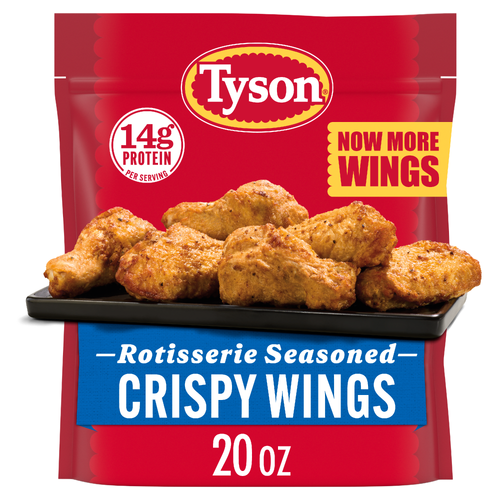 Tyson Frozen Rotisserie Seasoned Crispy Wings - 20 Ounce