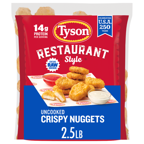 Tyson Restaurant Style Uncooked Crispy Chicken Nuggets - 40 Ounce