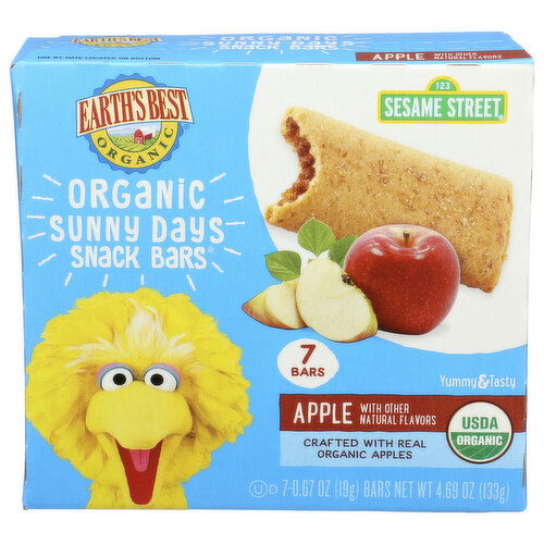 Earth's Best Sunny Days Snack Bars Apple - 0.67 Ounce - 7 Count