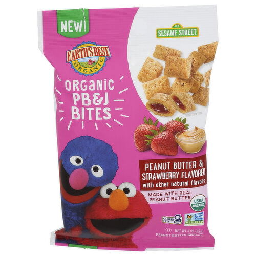 Earth's Best Strawberry Organic Pb&j Bites - 3 Ounce