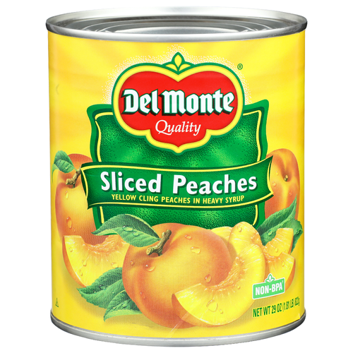 Del Monte Sliced Peaches In Heavy Syrup Yellow Cling - 29 Ounce