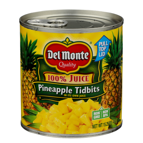 Del Monte In Its Own Juice Pineapple Tidbits - 15.25 Ounce