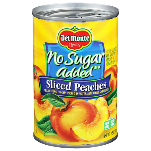 Del Monte Yellow Cling Peaches Packed In Water Sliced - 14.5 Ounce