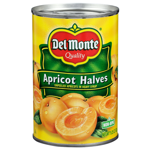 Del Monte Unpeeled Apricots In Heavy Syrup Apricot Halves - 15.25 Ounce