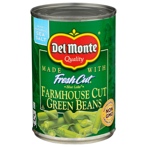 Del Monte With Natural Sea Salt Farmhouse Cut Freshcut Green Beans - 14.5 Ounce
