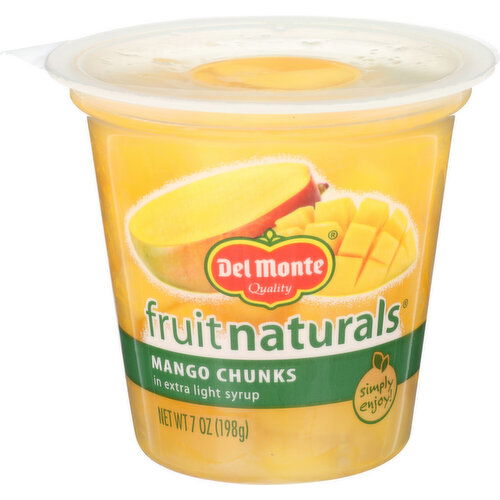 DEL MONTE Fruit Naturals Cup Mango - 7 Ounce