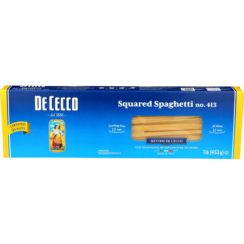 De Cecco Pasta Squared Spaghetti - 1 Pound
