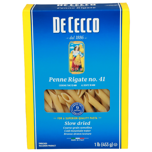 De Cecco Penne Rigate No. 41 Pasta - 1 Pound