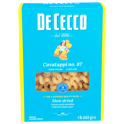 De Cecco Cavatappi No. 87 Pasta - 1 Pound