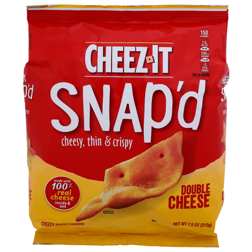 Cheez-It Snap'd Double Cheese Cheesy Baked Snacks - 7.5 Ounce