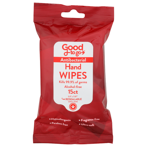 Good To Go Antibacterial Hand Wipes - 15 Count Image 1 of 2