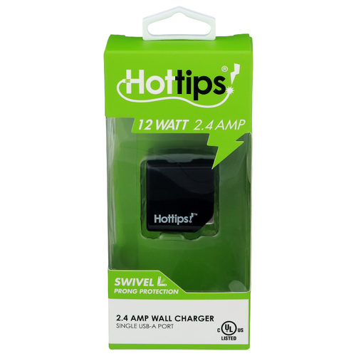 Hottips! 12 Watt 2.4 Amp Wall Charger - 1 Each
