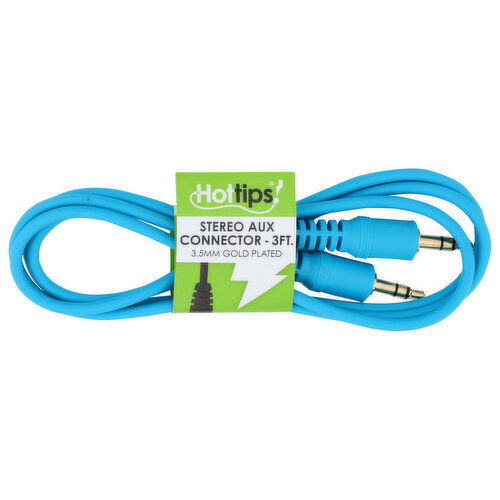 Hottips! Gold Plated Stereo Aux Connector - 1 Each