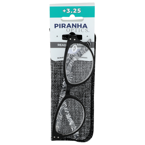 Piranha Optics +3.25 Reading Glasses +3.25 - 1 Each