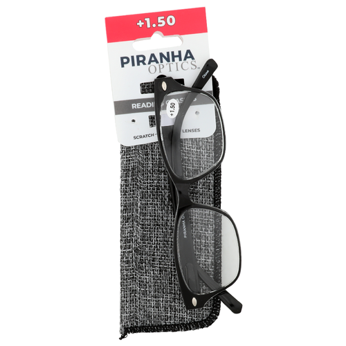 Piranha Optics +1.50 Reading Glasses +1.50 - 1 Each