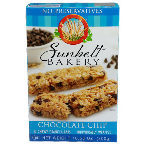 Sunbelt Bakery Chocolate Chip Chewy Granola Bars - 1.056 Ounce - 10 Count