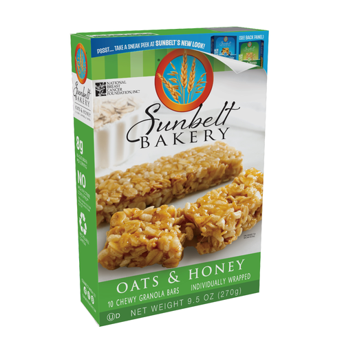 Sunbelt Bakery Oats & Honey Granola Bar - 9.5 Ounce