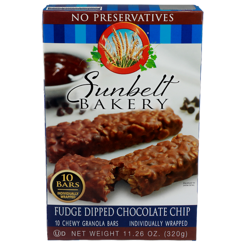 Sunbelt Bakery Fudge Dipped Chocolate Chip Chewy Granola Bars - 1.126 Ounce - 10 Count