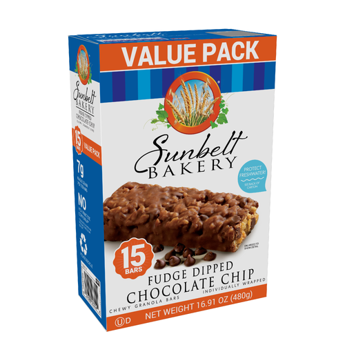 Sunbelt Bakery Value Pack Fudge Dipped Chocolate Chip Granola Bars - 16.91 Ounce