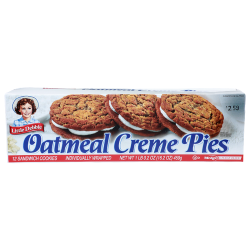 Little Debbie Sandwich Cookies, Oatmeal Creme Pies - 12 Each