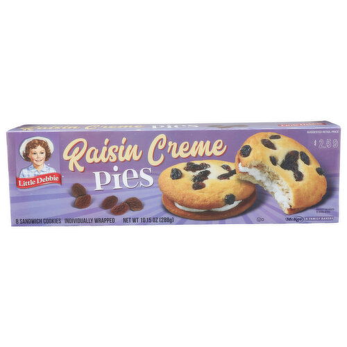Little Debbie Raisin Creme Pies - 1.269 Ounce - 8 Count