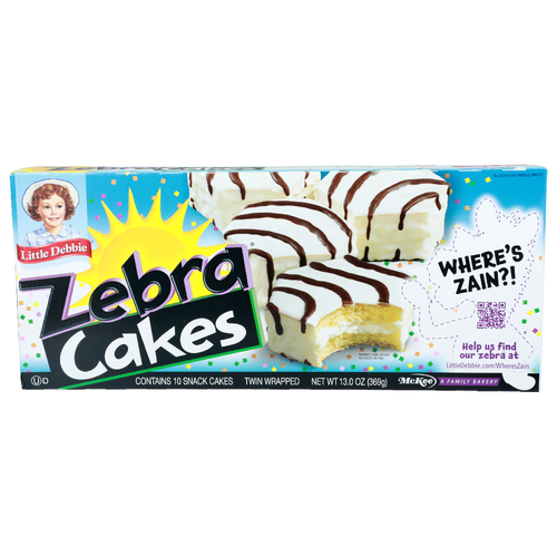 Little Debbie Twin Wrapped Zebra Cakes - 1.3 Ounce - 10 Count