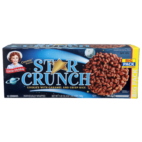 Little Debbie With Caramel And Crisp Rice Cosmic Snacks Star Crunch Cookies - 2.2 Ounce - 12 Count