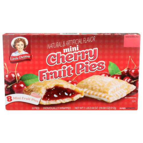 Little Debbie Mini Cherry Fruit Pies - 2.255 Ounce - 8 Count