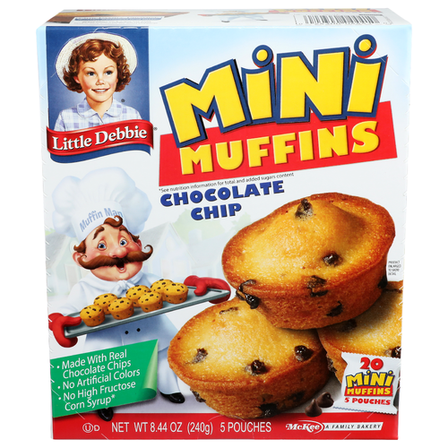 Little Debbie Chocolate Chip Mini Muffins - 1.688 Ounce - 5 Count