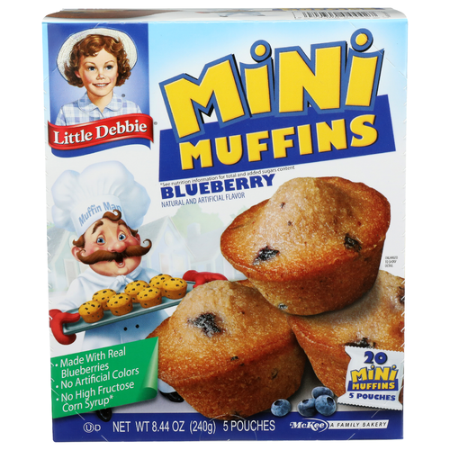 Little Debbie Blueberry Mini Muffins - 1.688 Ounce - 5 Count