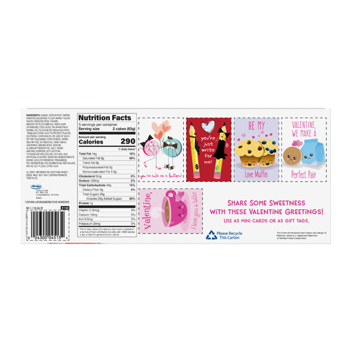 Little Debbie Strawberry Valentine Cakes - 11.09 Ounce