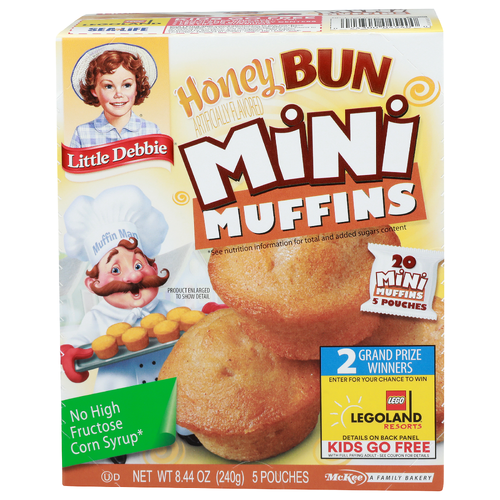 Little Debbie Honey Bun Mini Muffins - 1.688 Ounce - 5 Count