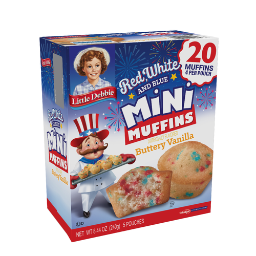 Little Debbie Family Pack Red White & Blue Mini Muffins - 8.44 Ounce