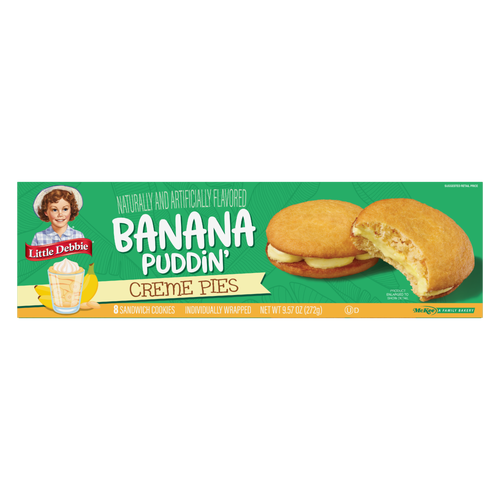 Little Debbie Banana Puddin' Creme Pies - 9.57 Ounce