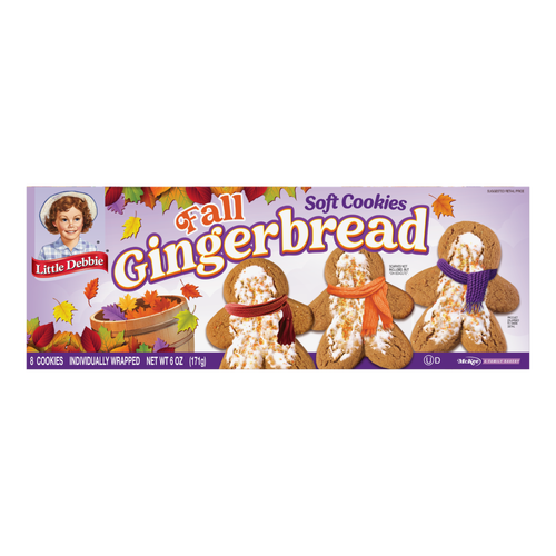 Little Debbie Family Pack Fall Soft Gingerbread Cookies - 6 Ounce