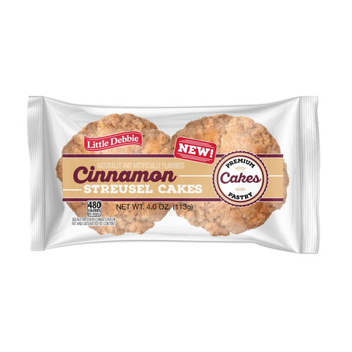 Little Debbie Cinnamon Streusel Cakes - 4.5 Ounce